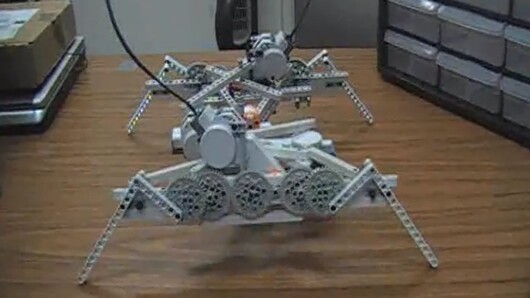 The physical robot constructed from Lego Mindstorm kits