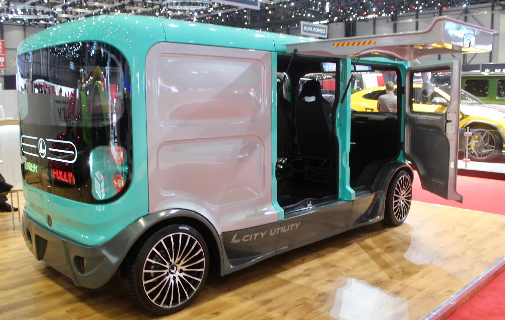 The L City base set up as a van