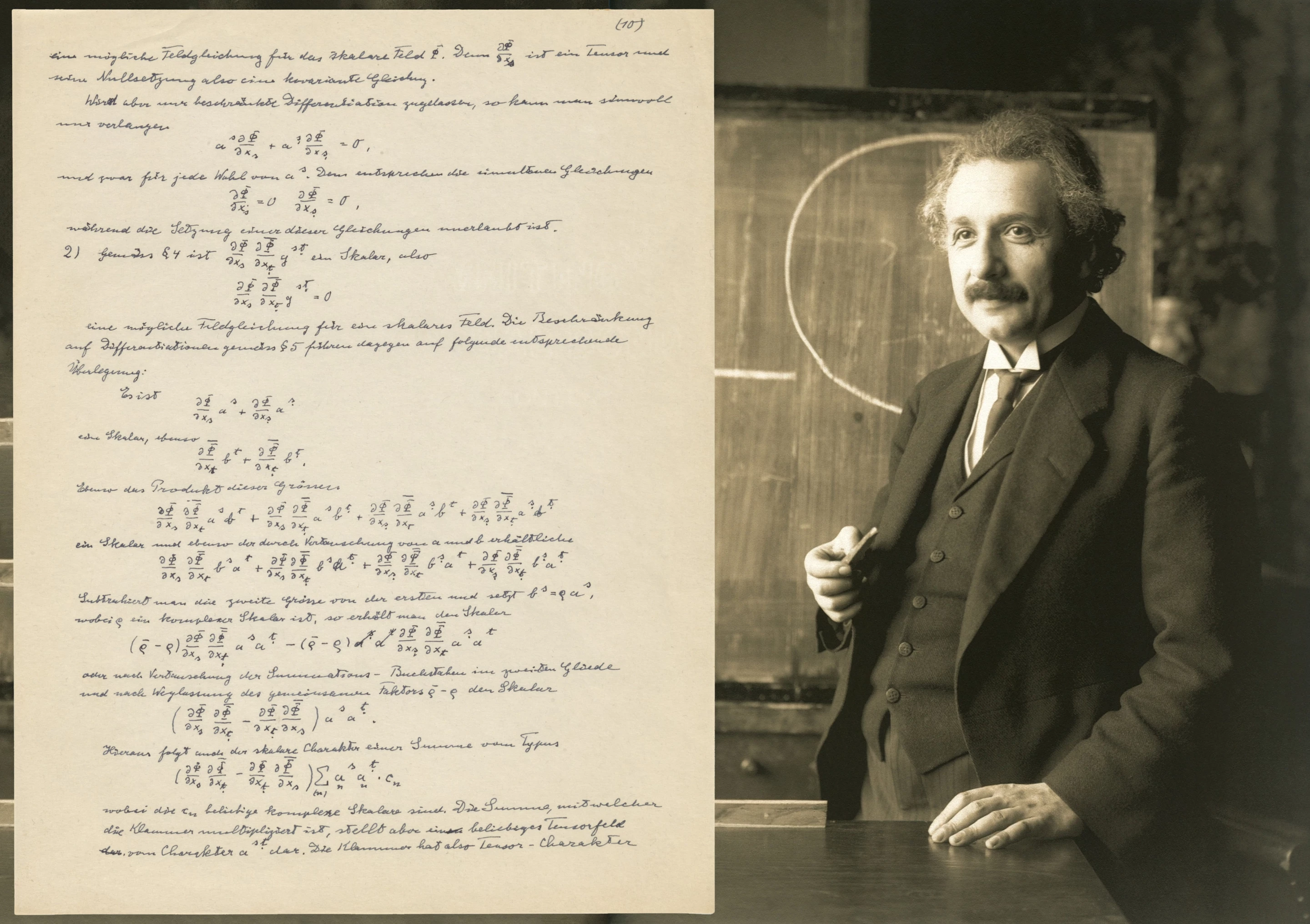 This autograph manuscript draft of a scientific paper on Unified Field Theory (early 1940s) by Albert Einstein was sold for £106,250 ($147,114) at Christie's on 14 July 2021