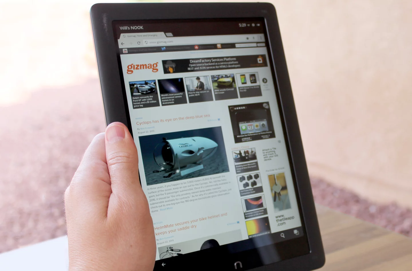 The Nook HD+ is a piece of cake to hold in one hand
