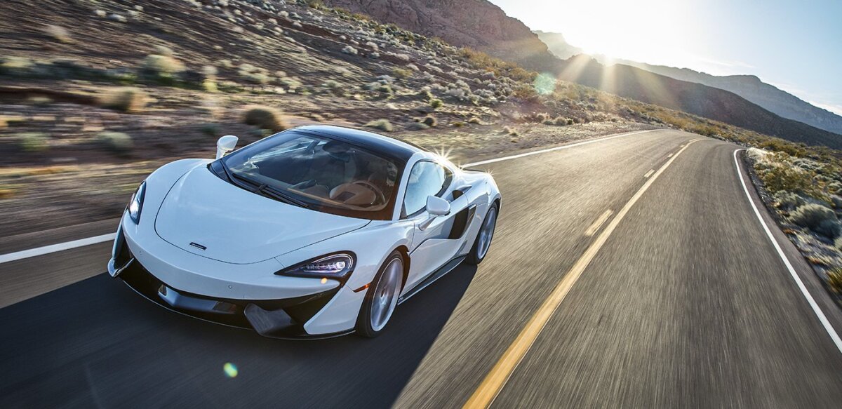 This 2017 McLaren 570 GT sold for $480,000 at the 2017 Naples Winter Wine Festival