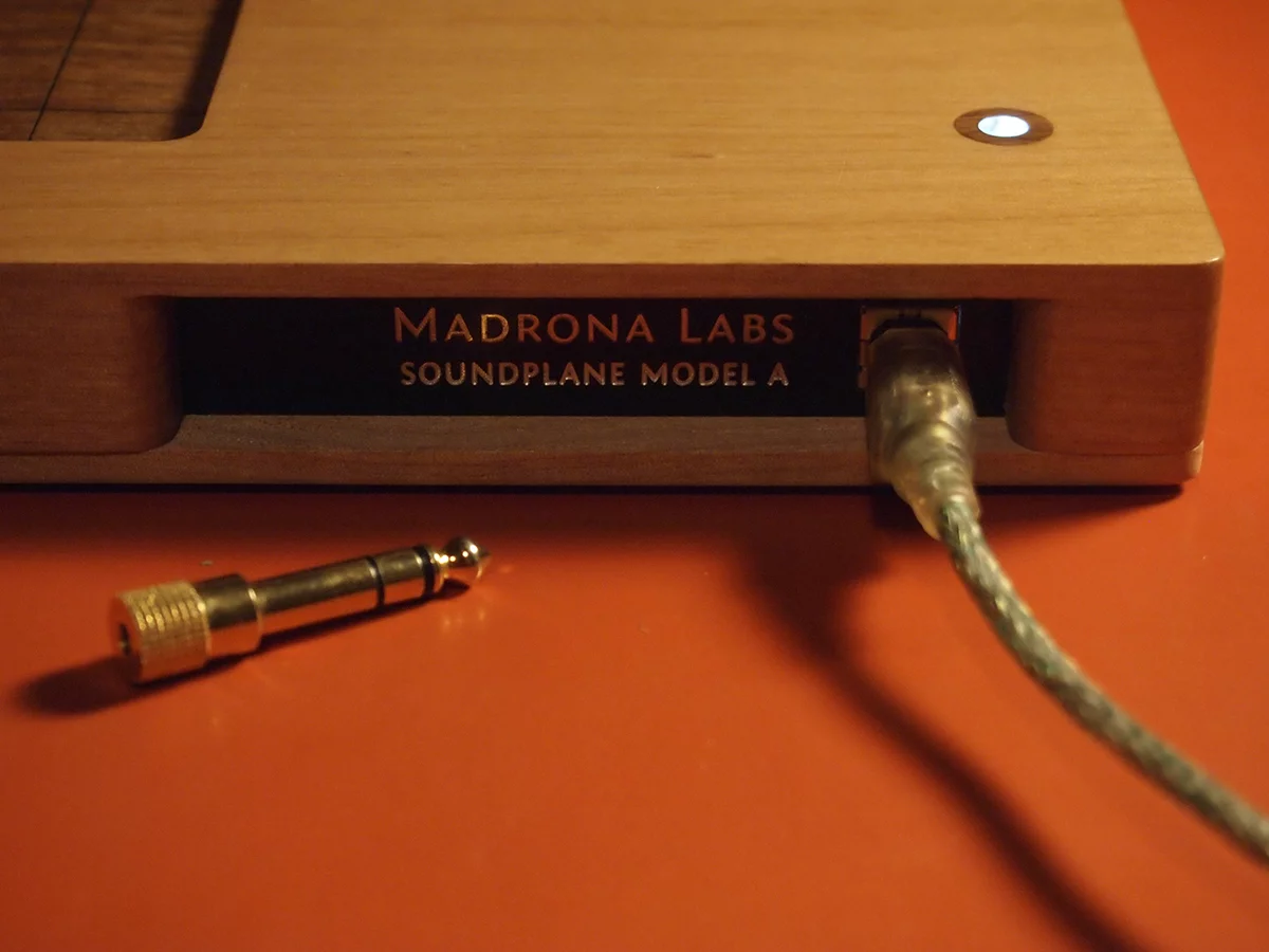 The Soundplane Model A computer music controller is USB-bus powered