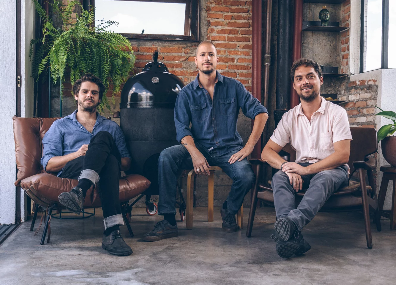 Creators of Noori, Eduardo Gayotto (Designer), Plinio Ruschi (Environmental Engineer) and Pedro Heldt (Architect)