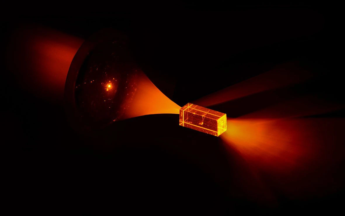 Quantum information has been written onto europium atoms and stored for up to six hours in a prototype quantum hard-drive (Photo: Solid State Spectroscopy Group, ANU)