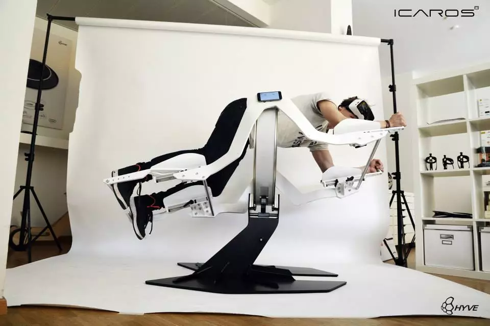 The Icaros machine is designed to work muscles all over the body while you're engaged in gameplay