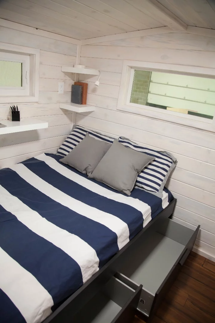 The Artist's master bedroom has under-bed storage