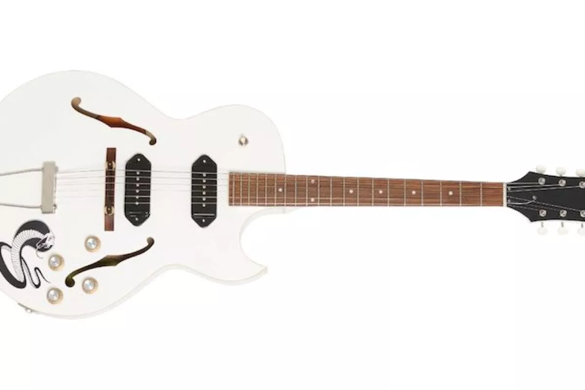 The limited edition George Thorogood "White Fang" ES-125TDC Outfit from Epiphone