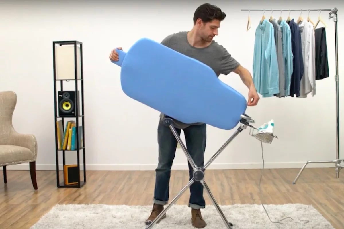 Sharkk has unveiled the Flippr, an ironing board that rotates 360 degrees to let users get to both sides of the garment without moving it