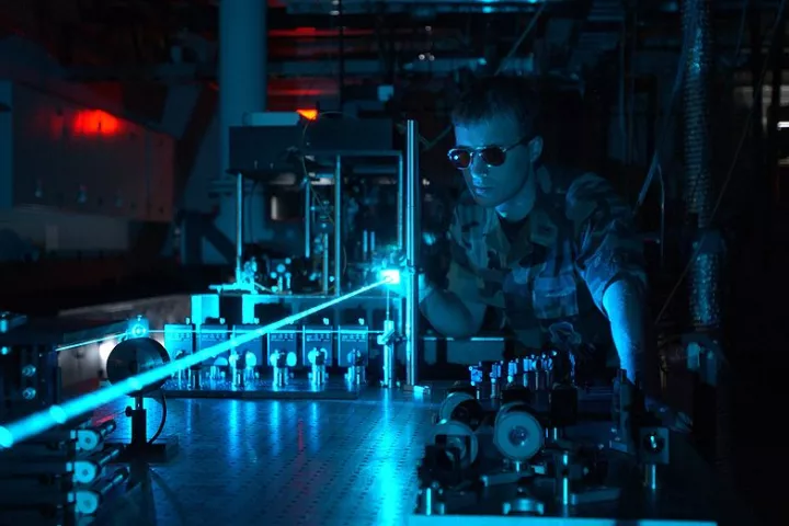 Lasers have long been used for military applications, as in this US Air Force test, now they are being used to control weeds in agriculture (Photo: US Air Force)