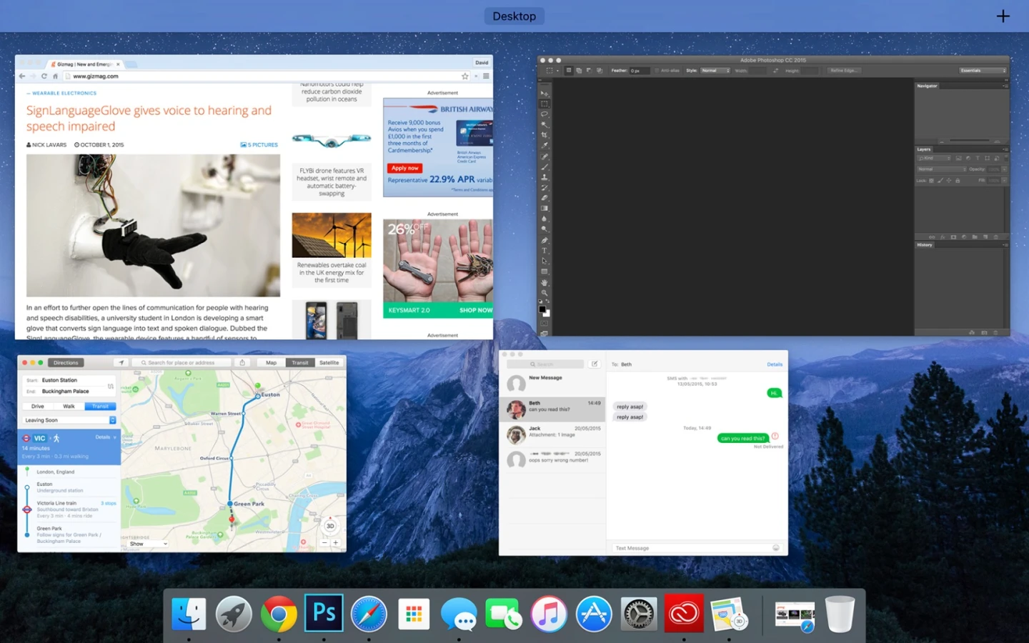 Mission Control gets a cleaner, more intuitive layout
