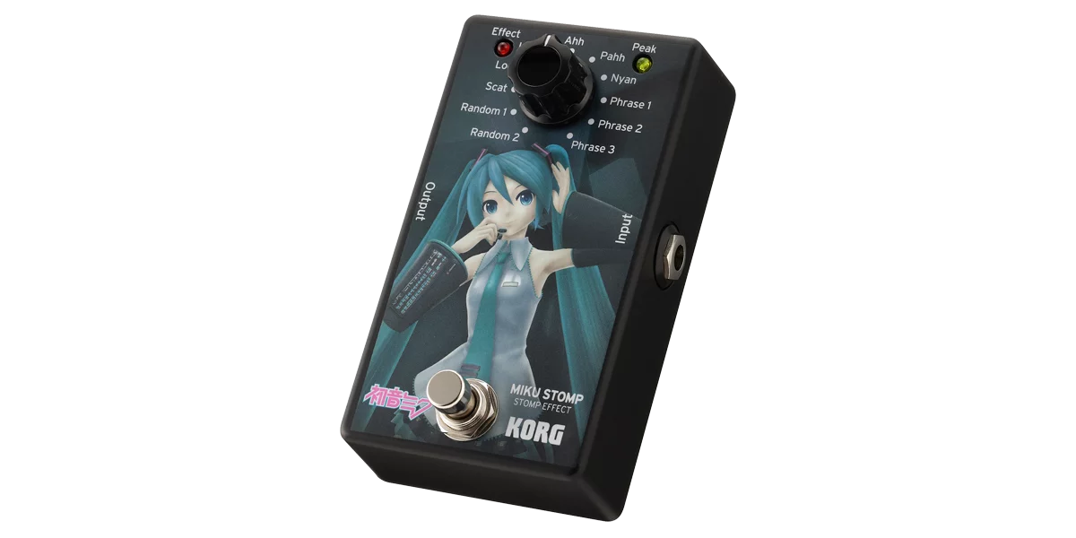When engaged, the Miku pedal will transform string and strum action on the guitar into singing voices