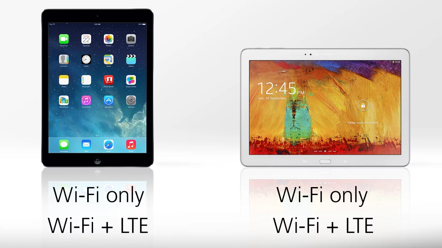 Both tablets are sold in Wi-Fi only and cellular options