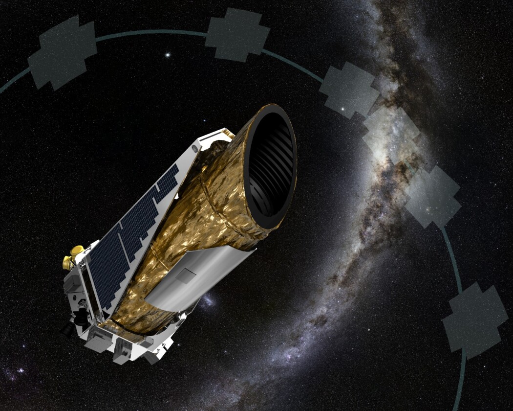 Artists impression of the Kepler space telescope in orbit