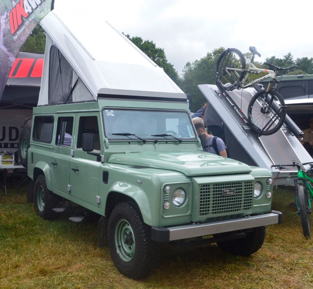 The Land Rover Defender upgraded for overlanding with an Alu-Cab Icarus pop-top roof