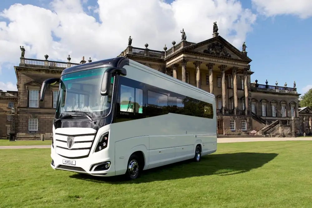 There's only so much styling you can do on a big, boxy live-in truck, but Morelo has tried to give the Empire Liner a sleeker look