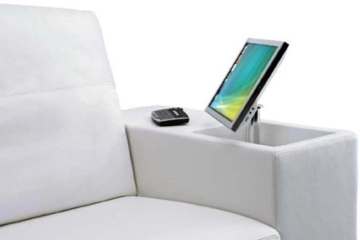 Access to technology is just an armrest away when you have the Athena sofa