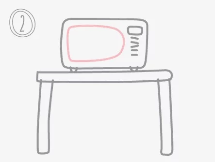 Assemble and place Piamo in the microwave