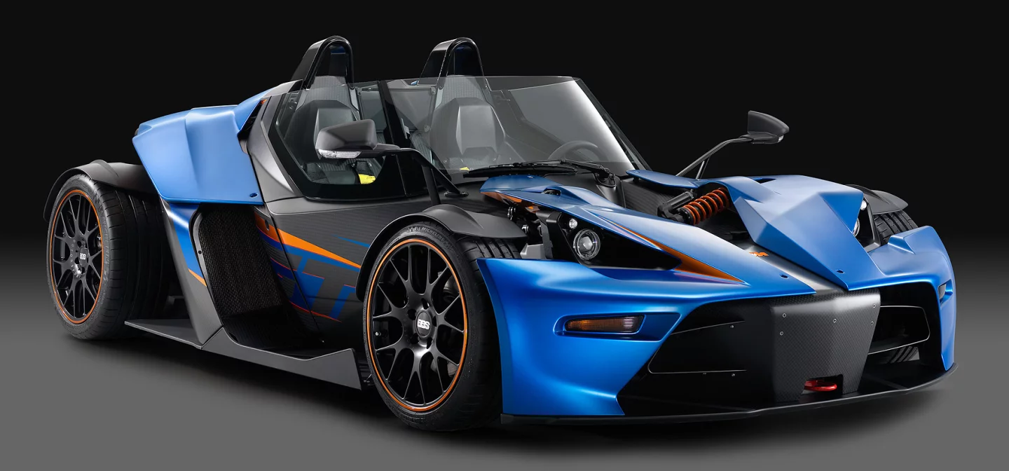 The KTM X-Bow GT front angle view