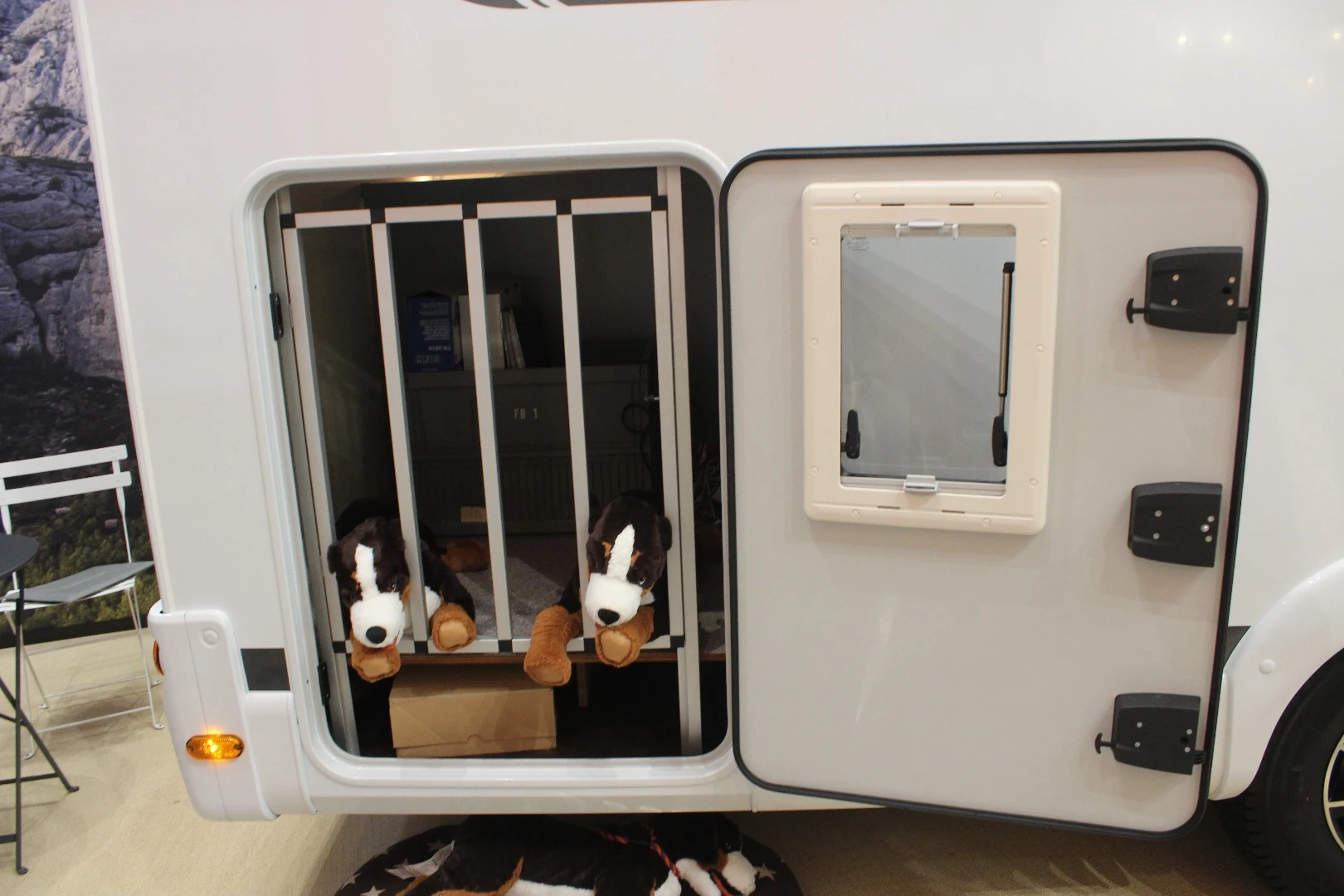 The T 740 EB isn't exactly the Dog-Liner, but it looks like the heated rear storage area could be a nice kennel