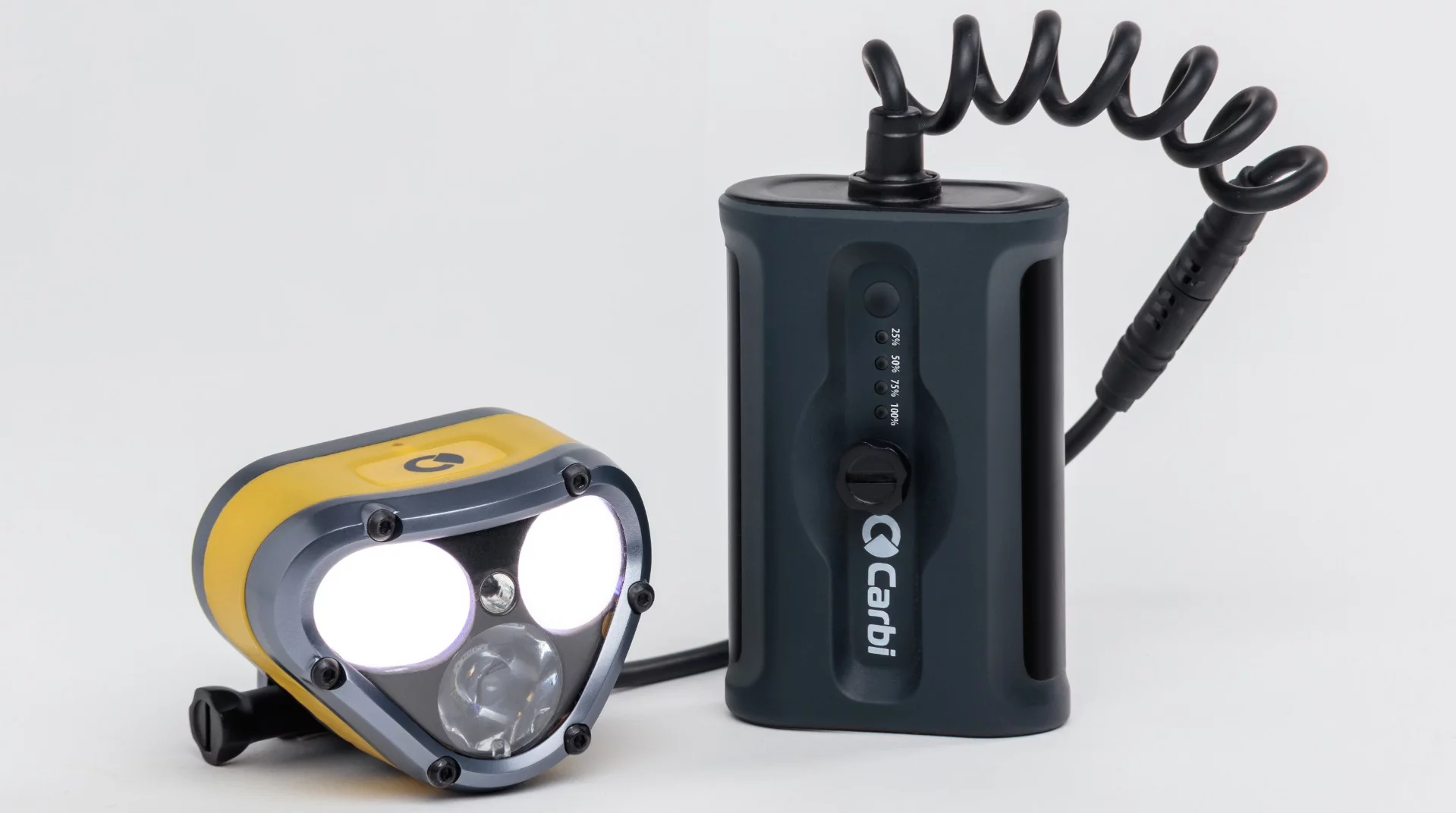 The Carbi has a battery life of 48 hours at 45 lumens, ranging to 1 hour and 40 minutes at its maximum output of 1,500 lumens