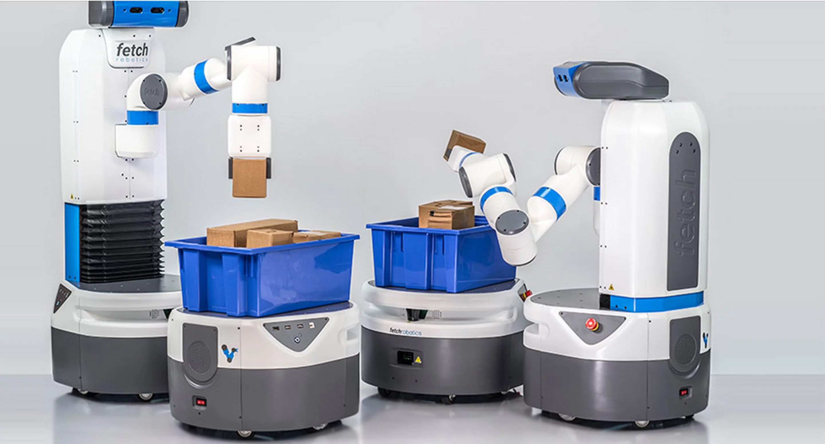 Fetch and Freight are a robotic team used in warehouse work