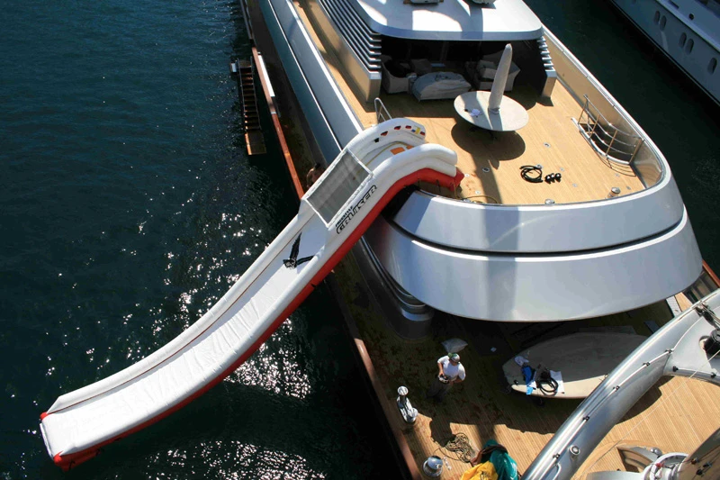 The slides come with a removable safety net
