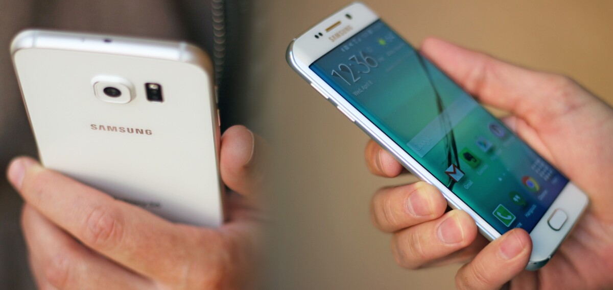 Samsung Galaxy S6 (left), Galaxy S6 edge
