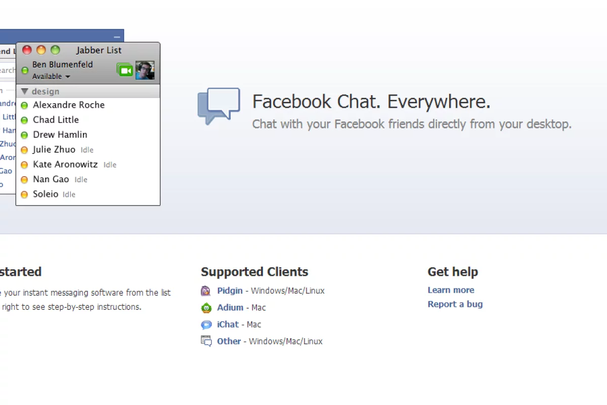 Facebook Messenger for desktop has been discontinued, but users can still connect to Facebook Chat via third-party apps