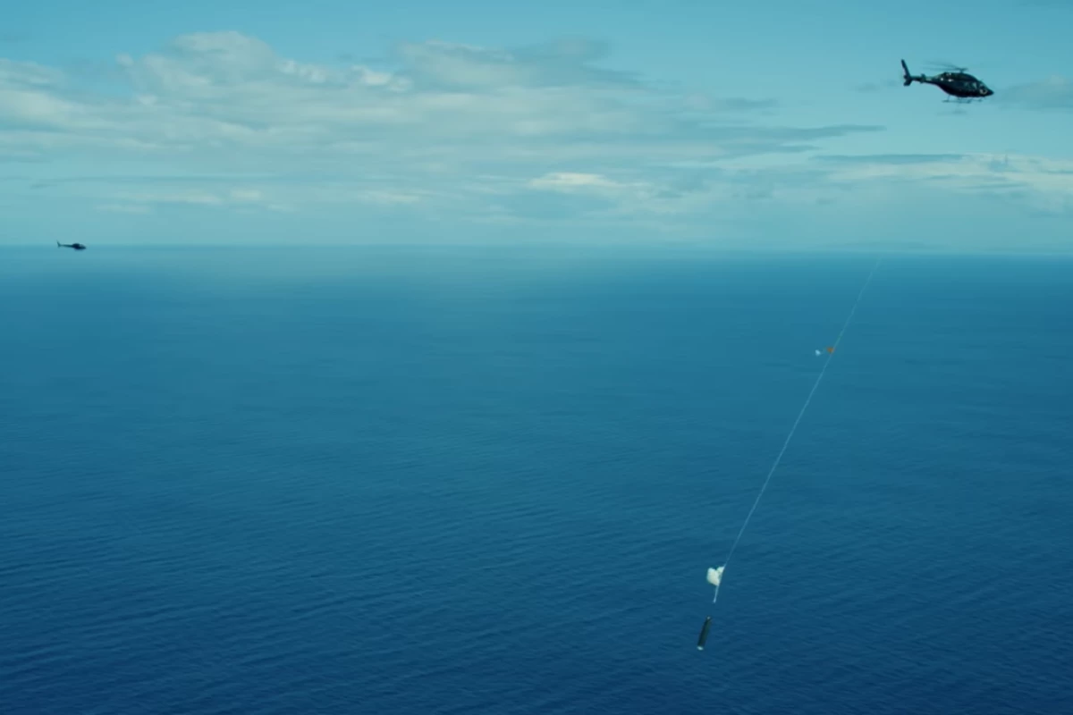 Rocket Lab tested out its aerial booster recovery technique in New Zealand in early March