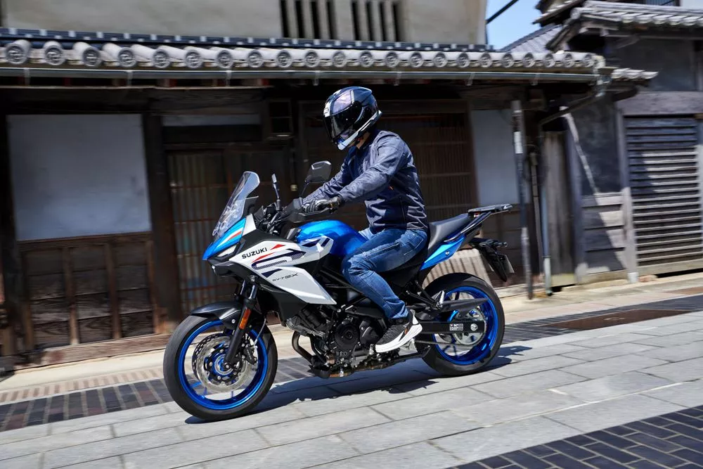 I see the SV-7GX as a cross between Suzuki's SV650 and V-Strom 650