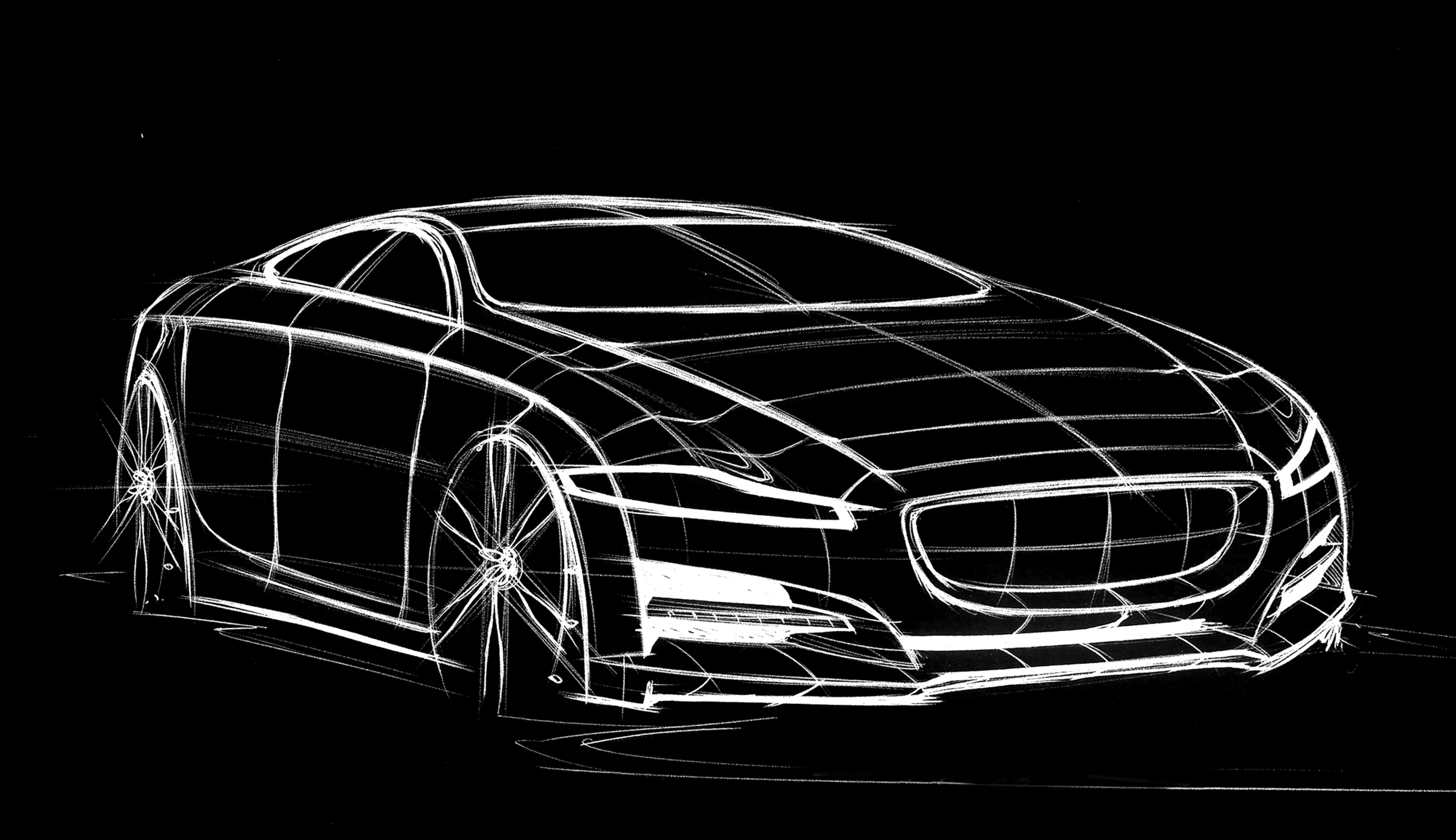 The 2016 Jaguar XF sketch