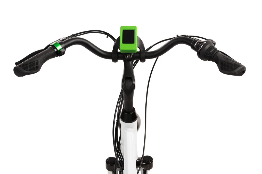 In the cockpit of the gen-3 Pi-Pop ebike