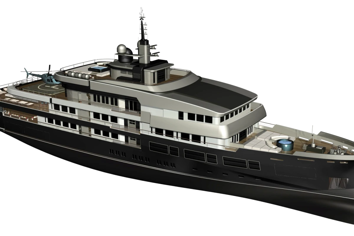 Yacht-designer Gian Paolo Nari has unveiled his mega expedition yacht concept, the NPe75, which incorporates both helipad and helicopter hangar