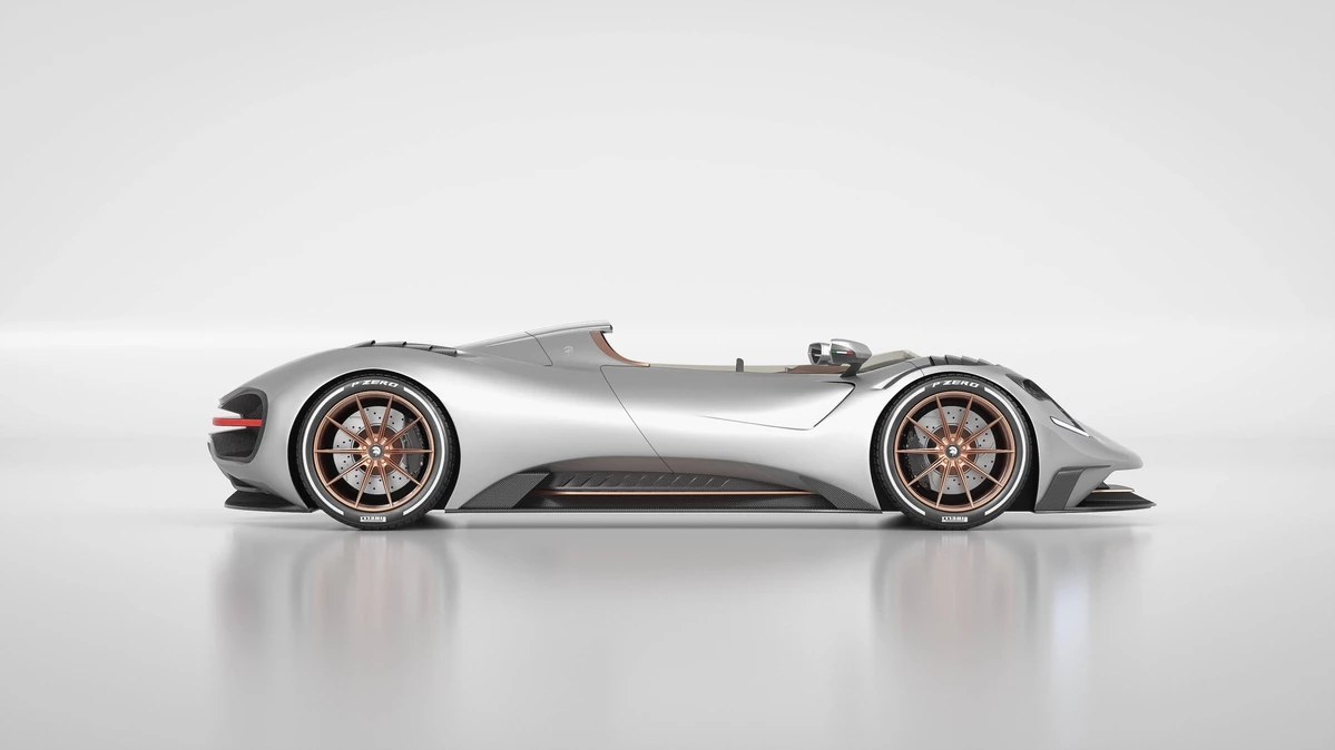 The shape is pure Italian sensuality, the chassis and motor are more utilitarian from Chevy