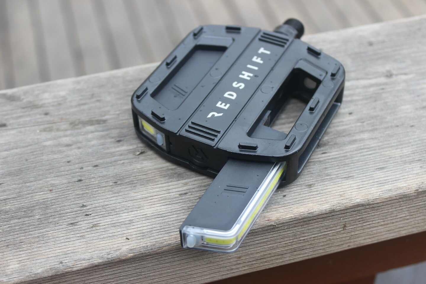 The LED modules come out easily for recharging, but are secure on the road