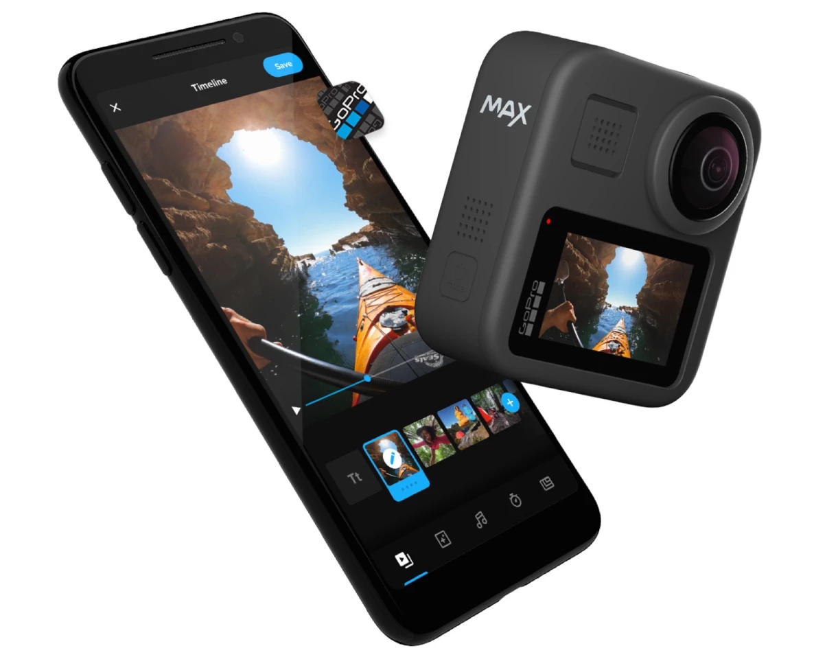 The GoPro Max is controlled via an app