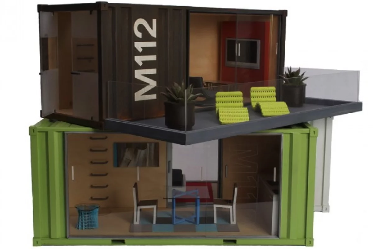 What's better than a shipping container house? A model of a shipping container house. Obviously
