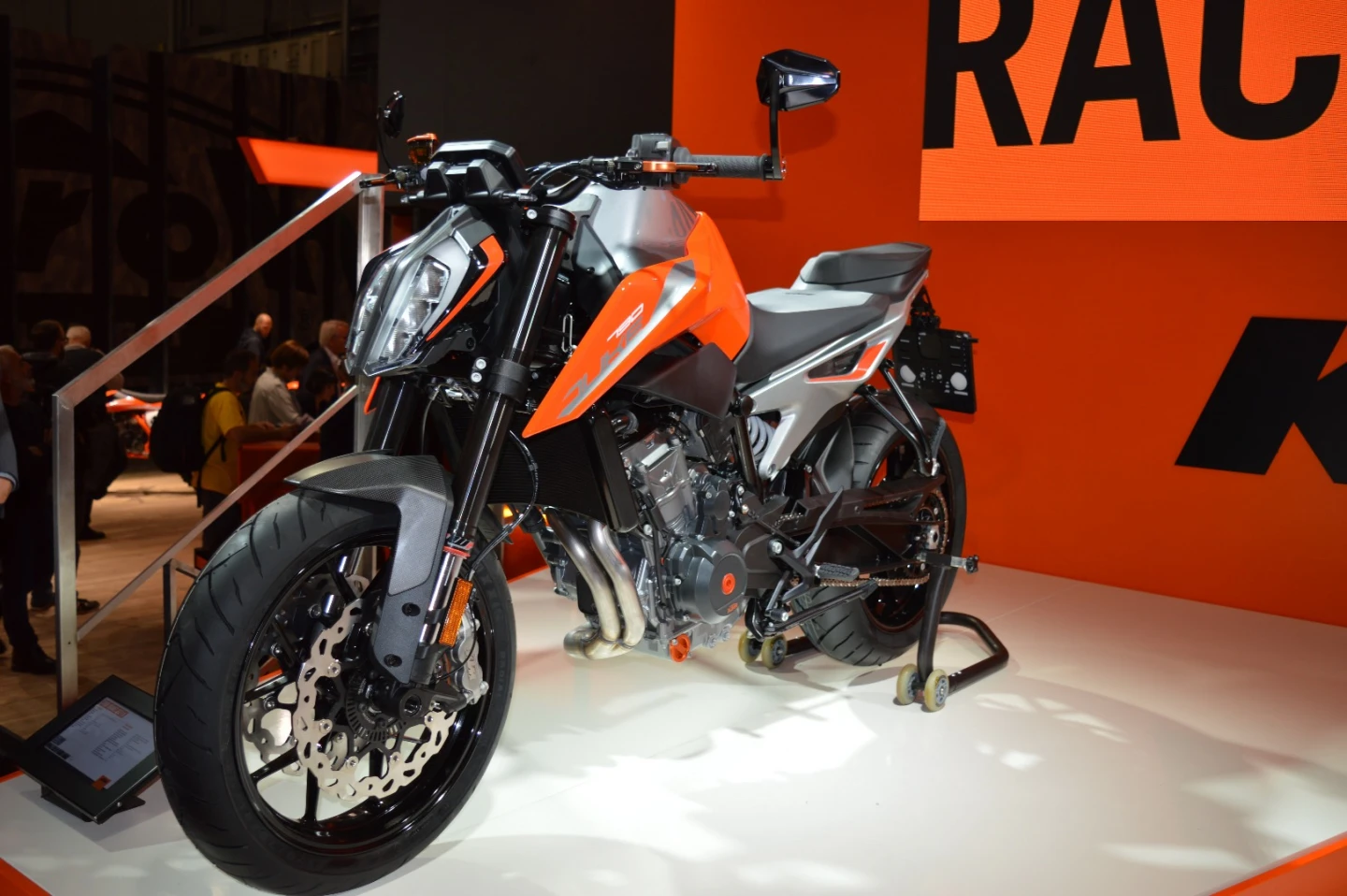 The new KTM Duke 790 unveiled at the 2017 EICMA Motorcycle Show