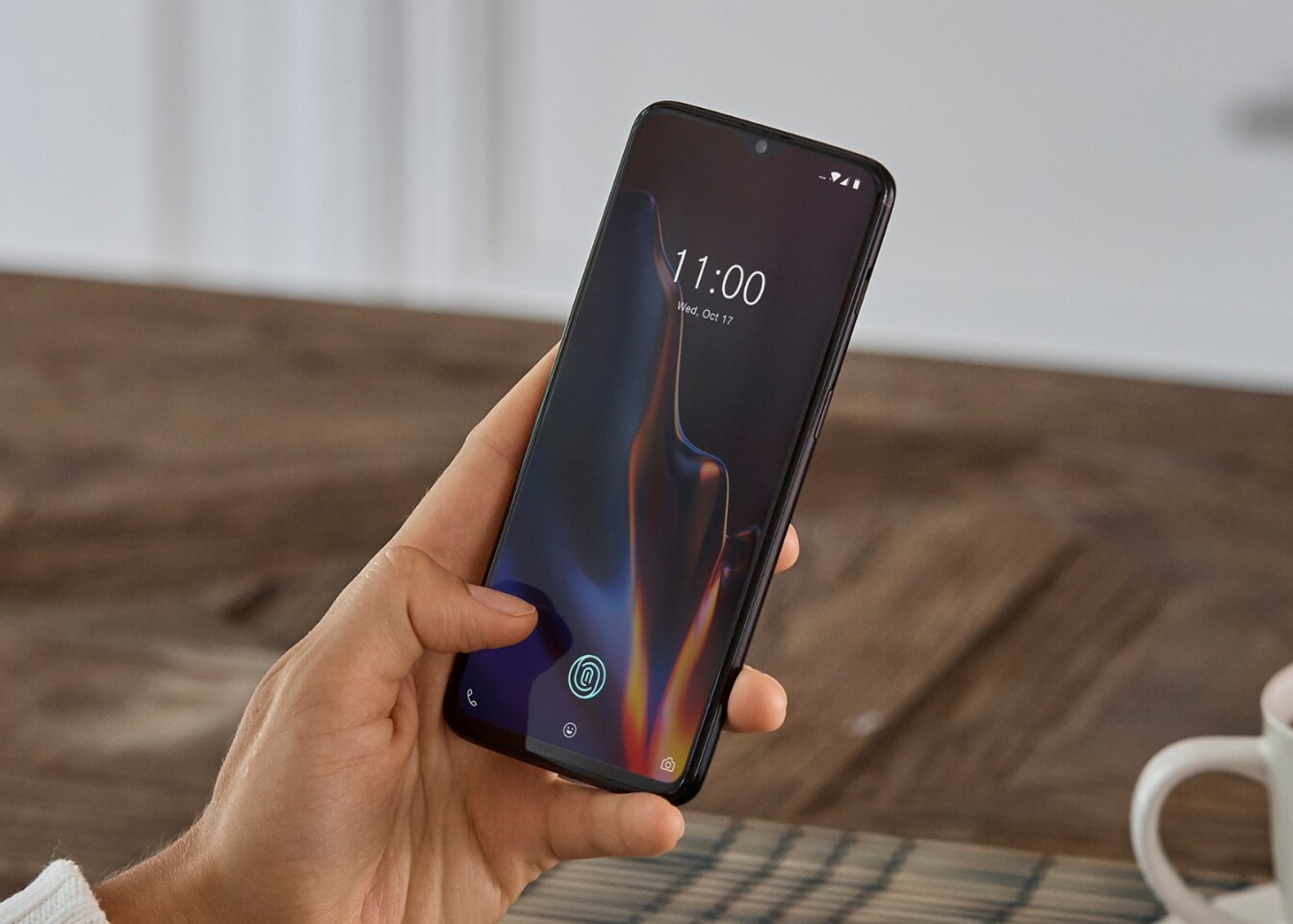 OnePlus has put a fingerprint scanner in the front display of the OnePlus 6T