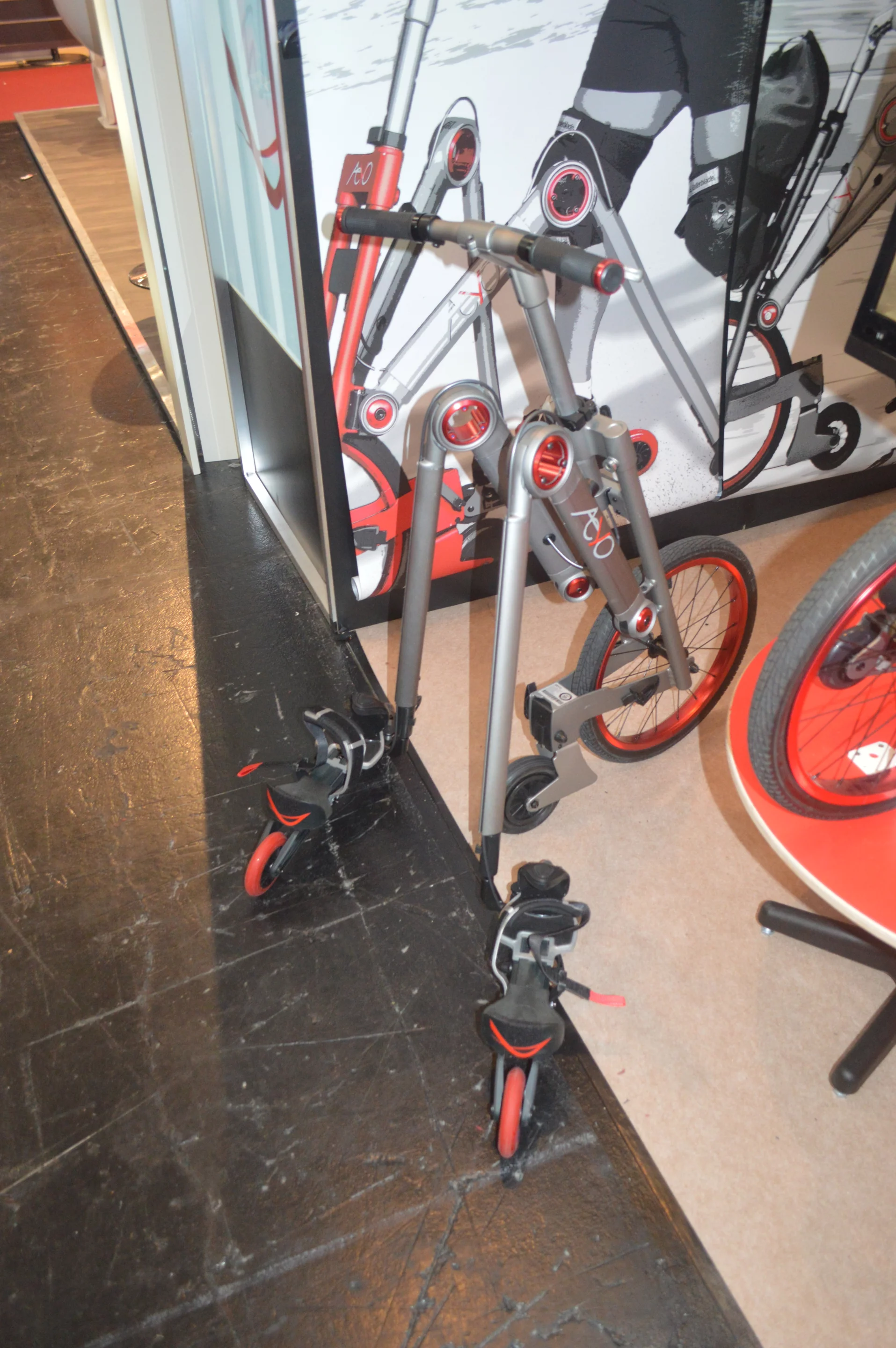 Part scooter, part bicycle and part pair of skates