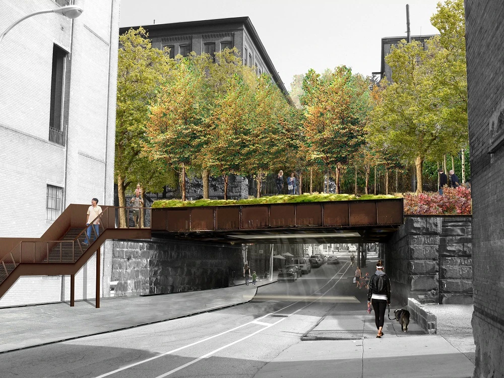 Proposed Philadelphia Rail Park 13th Street overpass