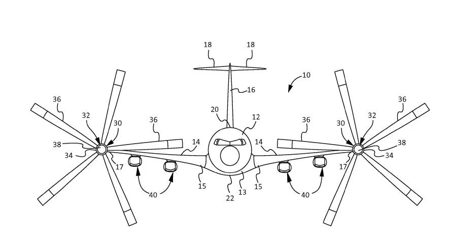 The Boeing passenger tilt rotor has wing-mounted engines