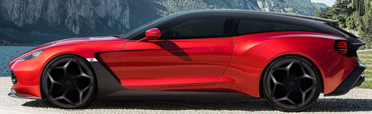 A render of the Vanquish Zagato Shooting Brake