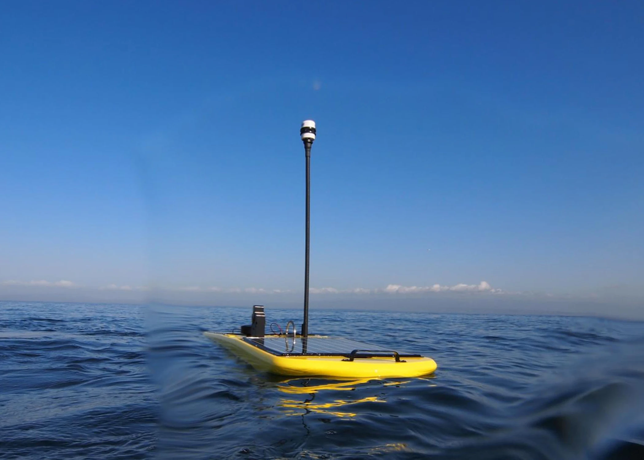 The above-water component of one of the four Wave Gliders