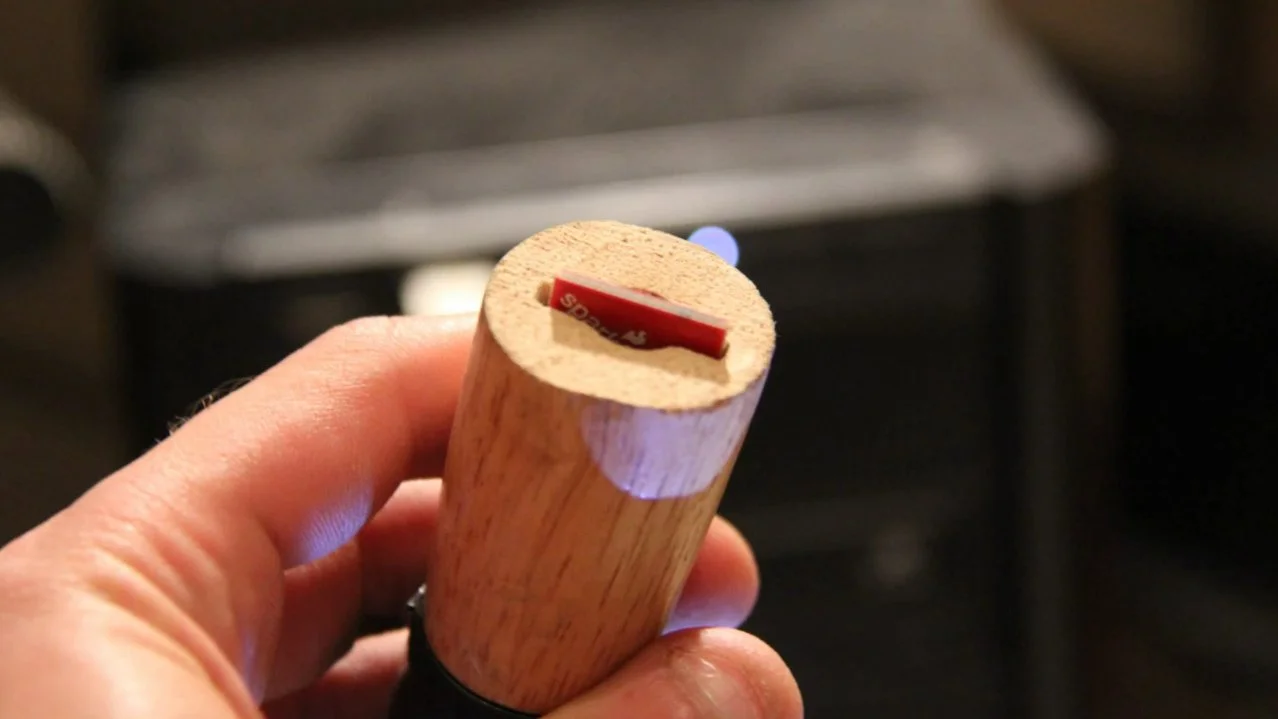 An accelerometer housed within the end of a garden rake