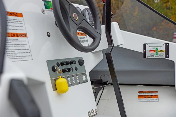 The AirRider hovercraft's controls