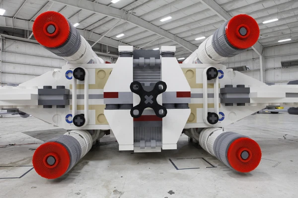 The 1:1 scale Lego X-Wing's thrusters