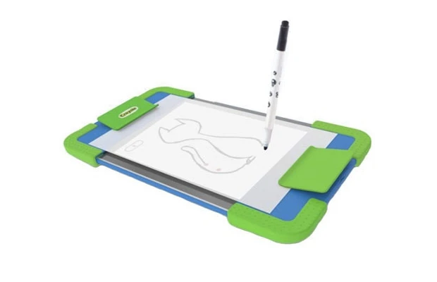 The Crayola Trace and Draw case is made of shatter-resistant polycarbonate plastic