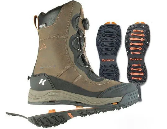 The Korkers Ice Jack is the heaviest winter boot in the line