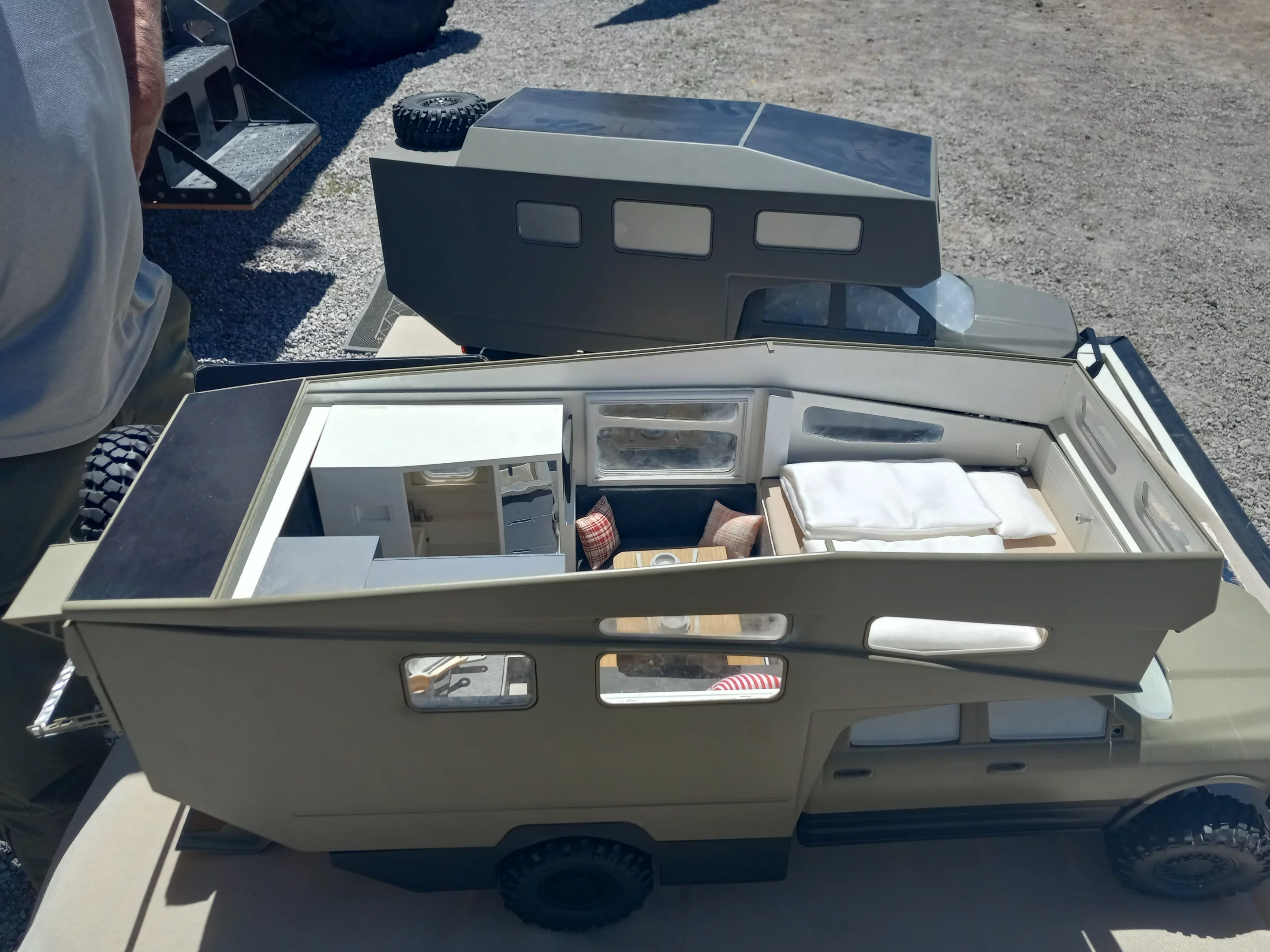 The B63X model's open roof highlights the first planned floor plan of the Brilliant family